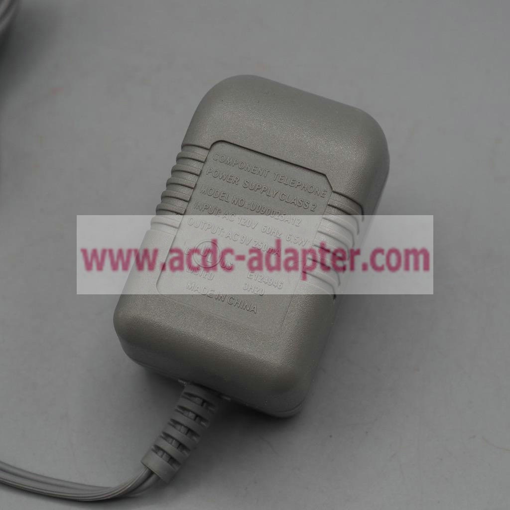 Original 9VAC 250mA AC Adapter Component Telephone power supply U090025A12 - Click Image to Close